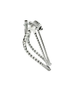 20 Lowrider Bent Square Twisted Spring Fork 1 Inch Chrome.